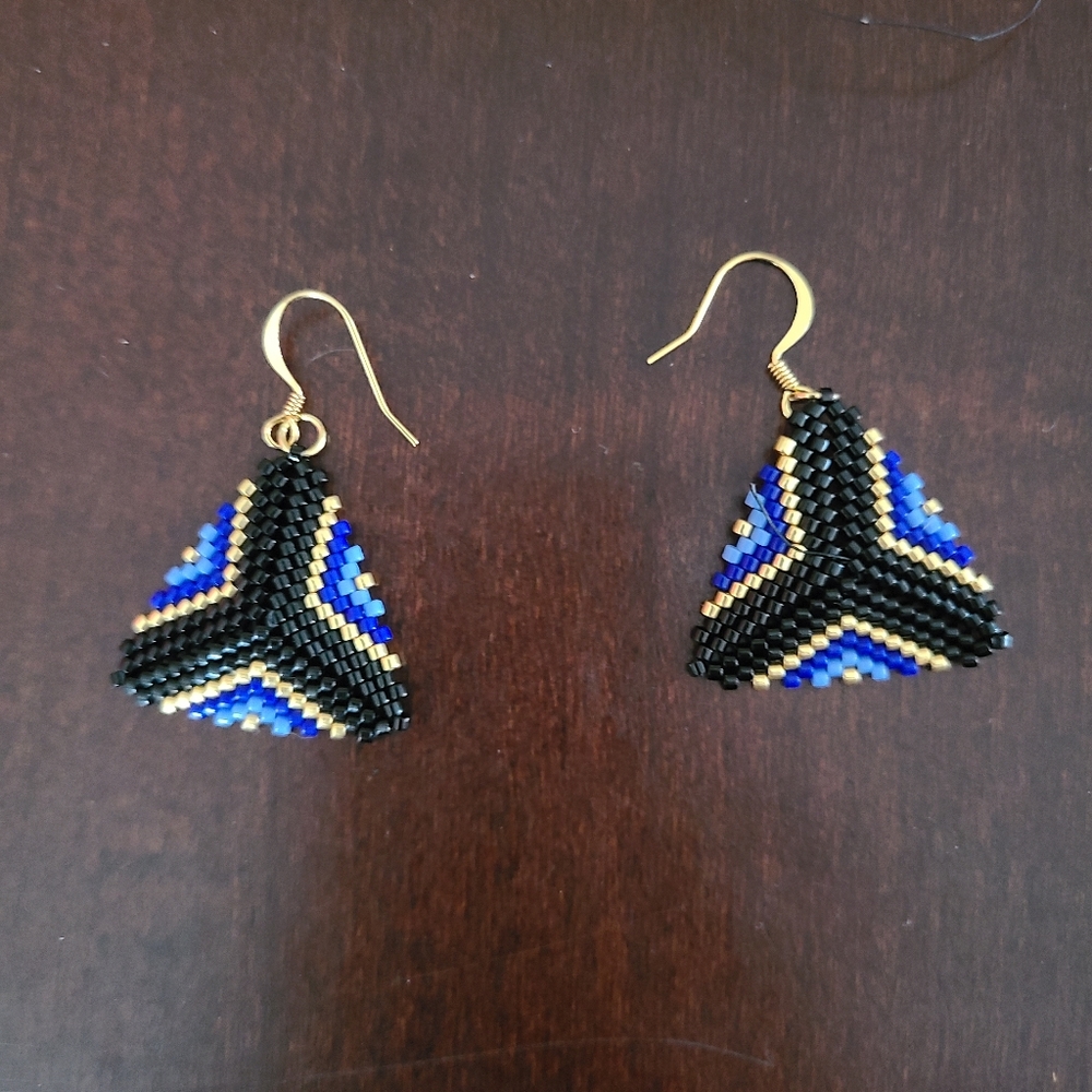 Indigenous handmade triangle earrings